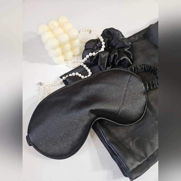 Luxury GIFT set 100% Silk Pillow Case, Sleeping Eye Mask, Scrunchies - Picture 4 of 8